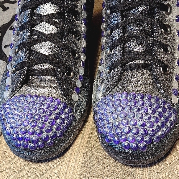 Converse Custom Made Leather Platform Hi Top Sneakers - Picture 12 of 16